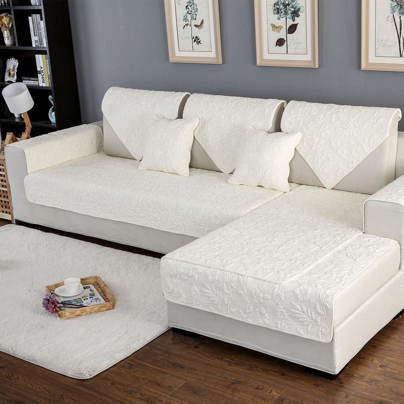 

Подушка для дивана с вышитым цветком из хлопка, стеганый двухсторонний чехол для дивана из хлопка Four Seasons 70*70