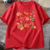 Fruit Tomato TShirt Cottagecore Clothing Vegan T Shirt Aesthetic Clothes Unisex Women Graphic T Shirts Summer Harajuku Cotton Tee