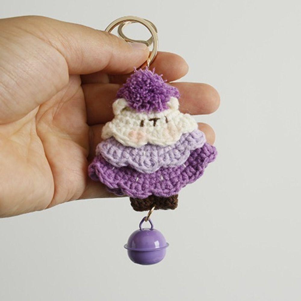 Handmade Car Key Chains Weaved Knitted Key Rings Funny Cartoon Hairball Key Chain  Gifts