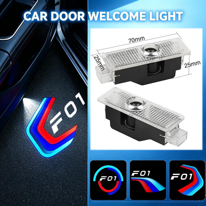 2PCS LED Car Door Welcome Lights for BMW 7 Series F01 2008-2015 730i 740i 750i 760i Projector Ghost Shadow Lamp Accessories