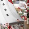 Christmas And Winter Snowman Poinsettia Curtains For Living Room Bedroom Home Decoration Window Voile Tulle Curtain Drapes