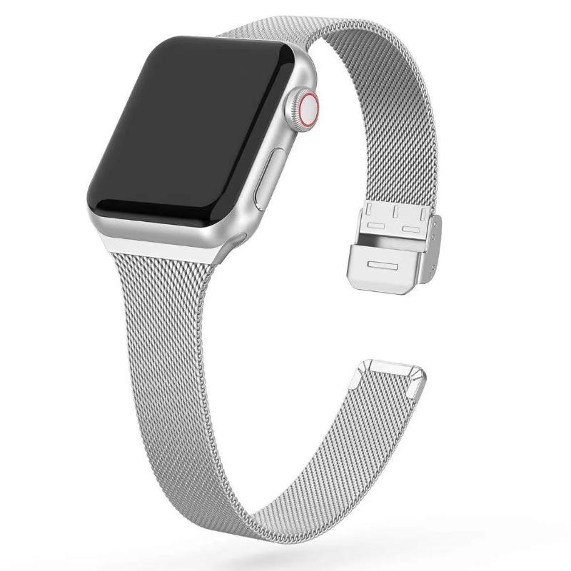 Silm Milanese Strap For Apple Watch Band 11 10 9 8 7 46mm 42mm 45mm 41mm Ultra 3/2 49mm Metal Bracelet iWatch 6 5 4 SE 44mm 40mm