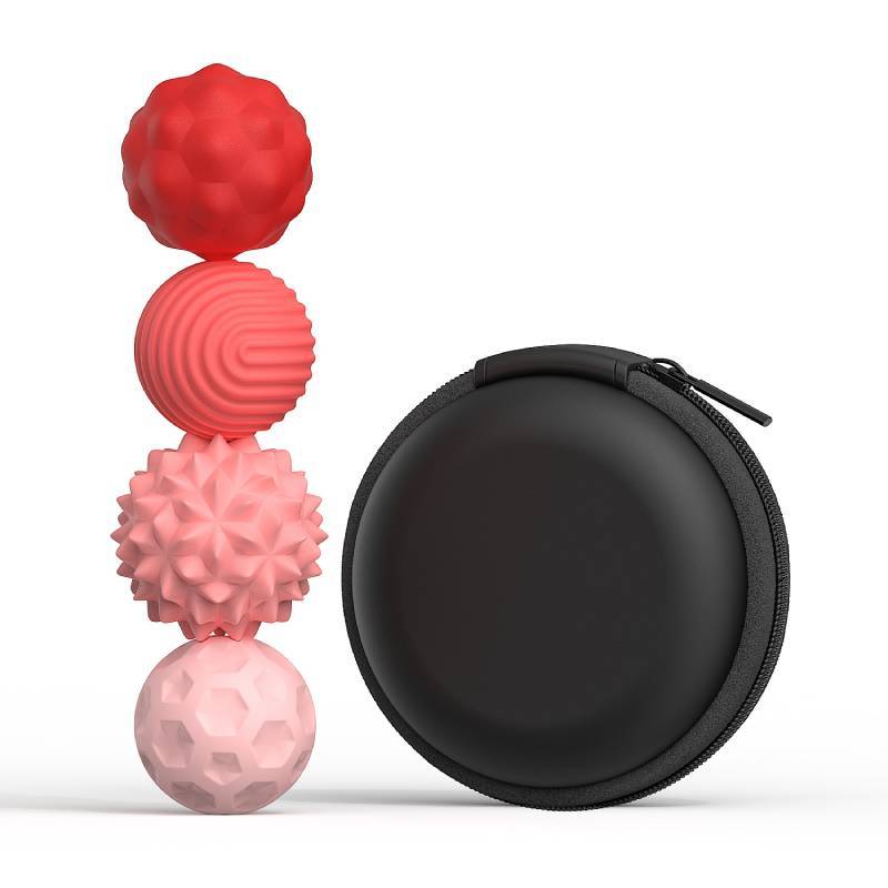 

Sensory Silicone Magnetic Fidget Balls For Stress Relief And Focus Pink 4 pcs