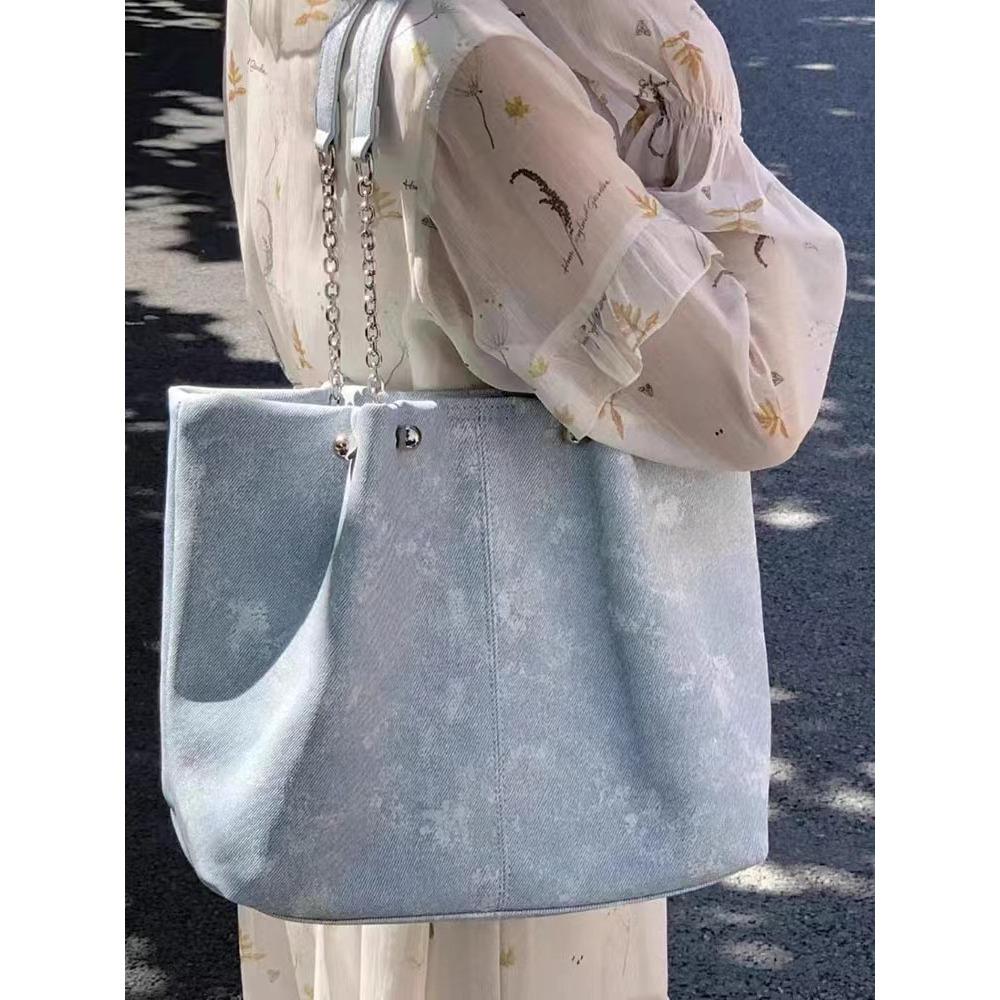 

Сумка женская большая вместительная сумка-тоут новая на плечо подмышку светло-синий