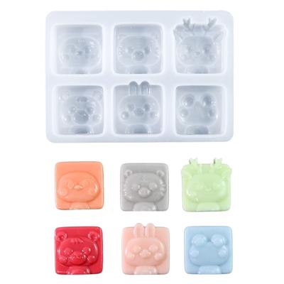 Flexible Silicone Baking Molds Unique 6 Cavity Animal Silicone Molds for Creative Bakers and DIY Dessert Making