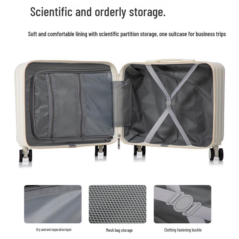 18" Rolling Laptop Carry-on: Men's & Women's Luggage with Side & Front Openings, 20" for Short Trips, with Combination Lock