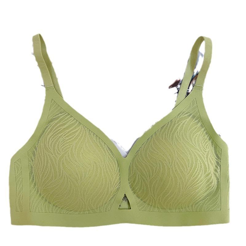 Latex Cotton Thin Fixed Cup Breathable No Steel Ring No Trace Boneless Sleep Bra Cover Underwear Women