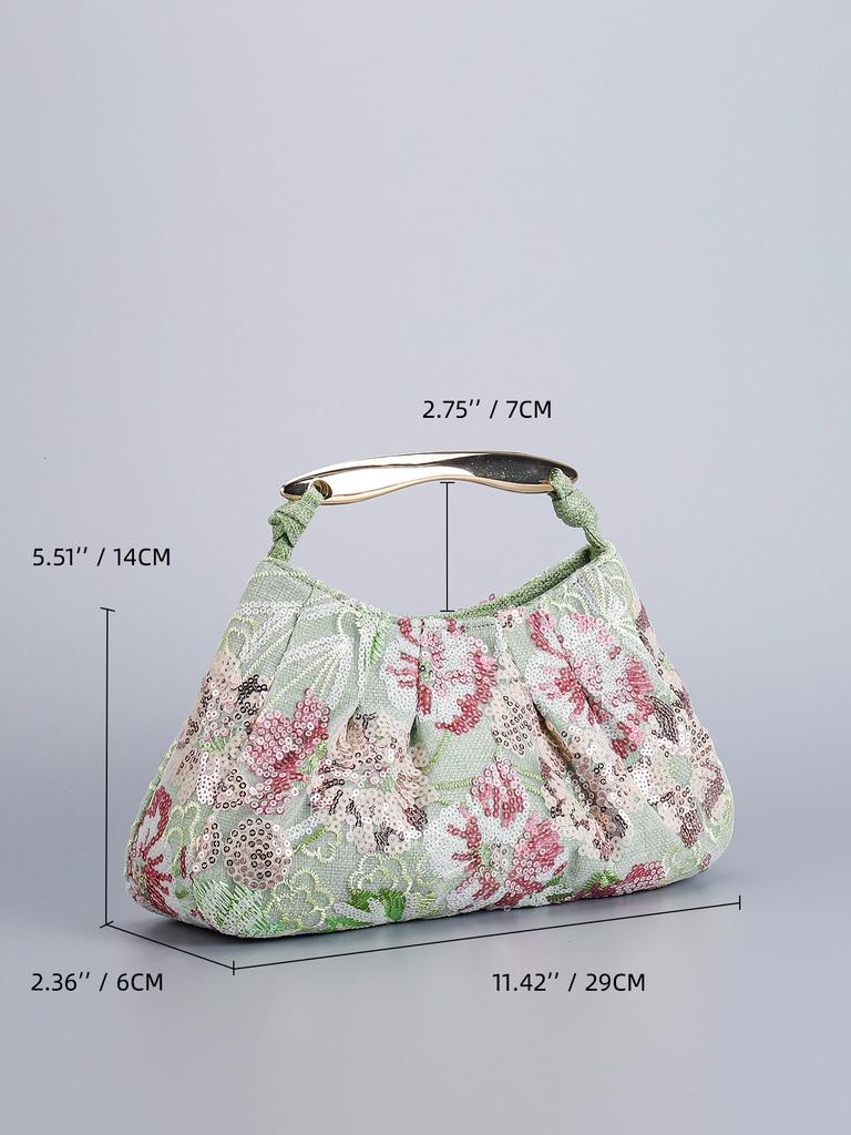 Summer Niche Sequined Bag Women's New Fashion High-end Embroidery Portable Out Small Cross-border High Appearance Level Handbags