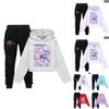 Kpop Demon Hunters Kids Cartoon Hoodie Set With Cotton Material For Casual Wear