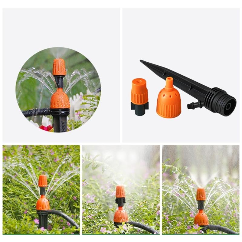 100Pieces Drip Emitters for Drip Irrigation Tubing Adjustable 360 Degree Drippers Arrow Stake Garden Irrigation Drippers