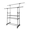 Nyana Home Maxi Coat Rack with Wheels 155x79x42 Cm Clothes Hanger and Organization 2 Heights
