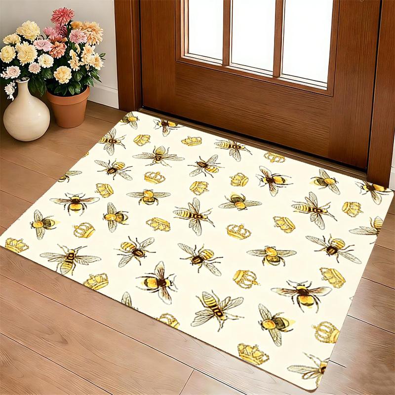 Bee Crown Living Room Nonslip Area Rug Soft Carpet For Bedroom Game Playroom Sofa Office Home Decor Doormat Christmas Gift C9261116