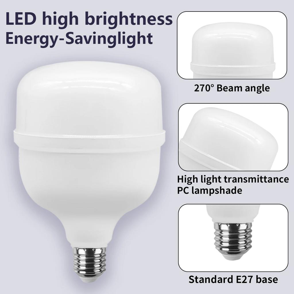 LED Bulb 20W 30W 40W 50W LED lamp AC 110V 220V base E27 Lampada LED t Light Bombilla Spotlight Lighting Lamp for home derection