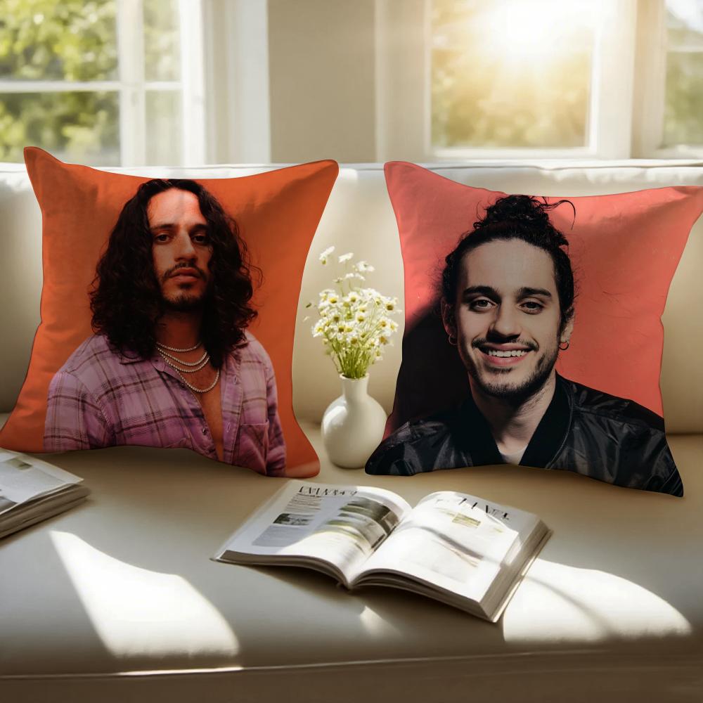 Cool Handsome Rapper Rnb R-Russ Cushion Cover Pillowcase Short Plush Invisible Zipper Room Sofa Cushion Cover