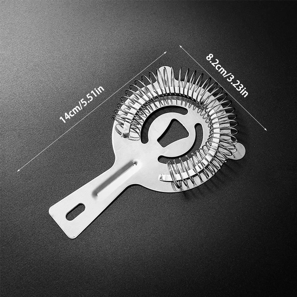 1Pc Stainless Steel Cocktail Strainer Bar Strainer Bar Sprung Cocktail Shaker Mixed Drink Bartender Professional Bar Tools