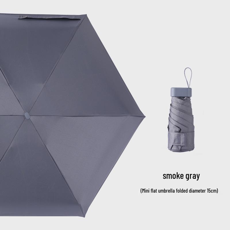 Customizable Six-Fold Vinyl Sunshade UV Protection Umbrella: Versatile Rain/ Shine Folding Gift