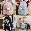Shoulder Large Bag Capacity Solid Color Backpack Unisex School Travel Student
