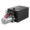 Unidad de Potencia Hidráulica de 20 L, Bomba de Remolque Basculante de Doble Efecto, Presión Máxima de Alivio de 22 MPa y Caudal de 3,4 L/min, Bomba Hidráulica CC de 12 V con Metal
