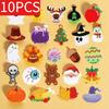 Wholesale Lots of Lots of Christmas Style Embroidery Horror Skull Patches Santa Pumpkin Thanksgiving Ironing Bag Decoration