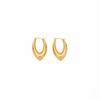 Metal Wind Geometric Hollow C-Shaped Stud Earrings Retro High-End Stainless Steel Earrings Personalized Atmosphere Earrings