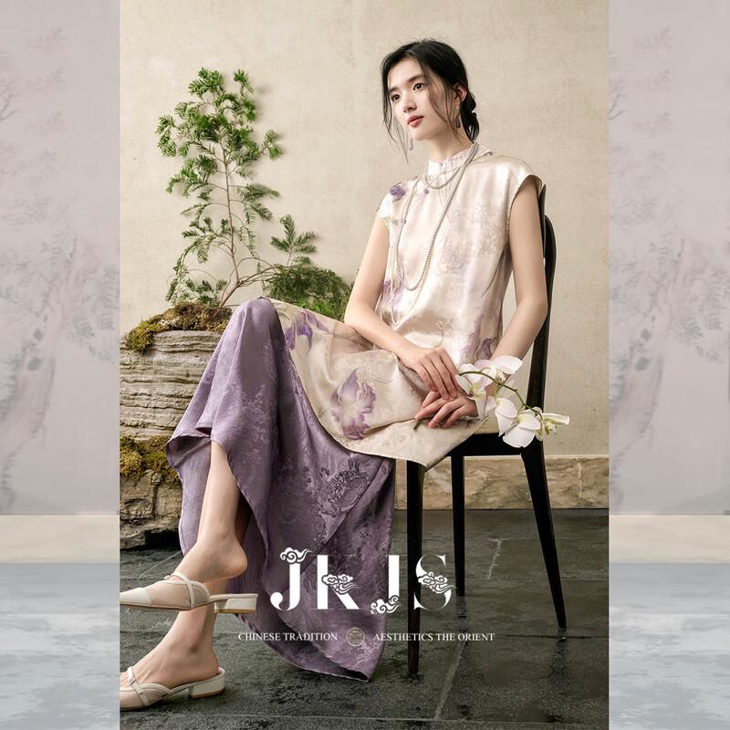 JK&JS Fudaiying New Chinese Style Rayon Cheongsam Dress
