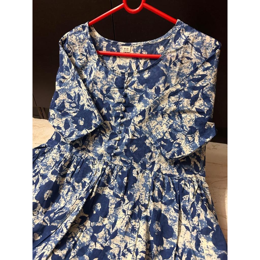 Print Anarkali Designer Kurta Pant Dupatta Set Women Party Wear Top Tunic Kurti SC-2321