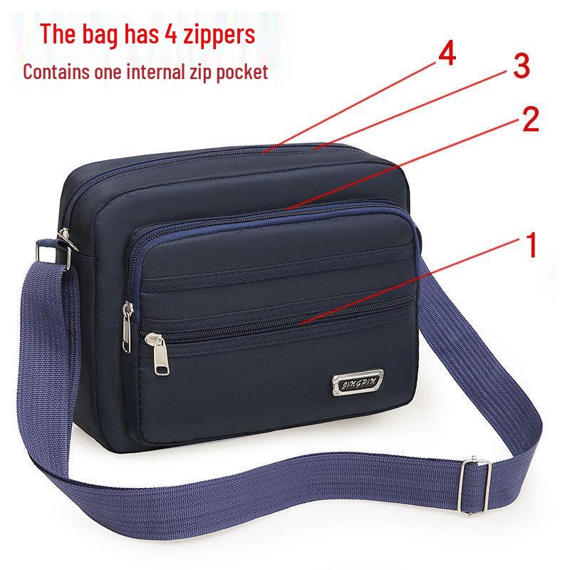 Waterproof Multi-Layer Korean Style Men's Crossbody Money Bag