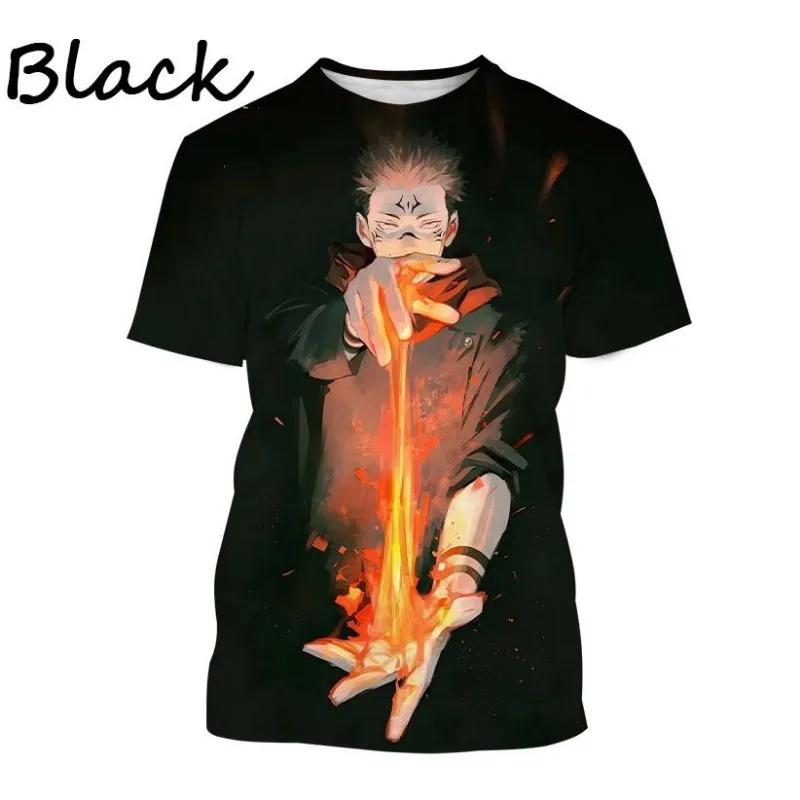Jujutsu Kaisen Koszulka do druku 3D Moda Anime Okrągły dekolt Krótkie rękawy Codzienne Koszulki Unisex Odzież męska Koszulki Cosplay