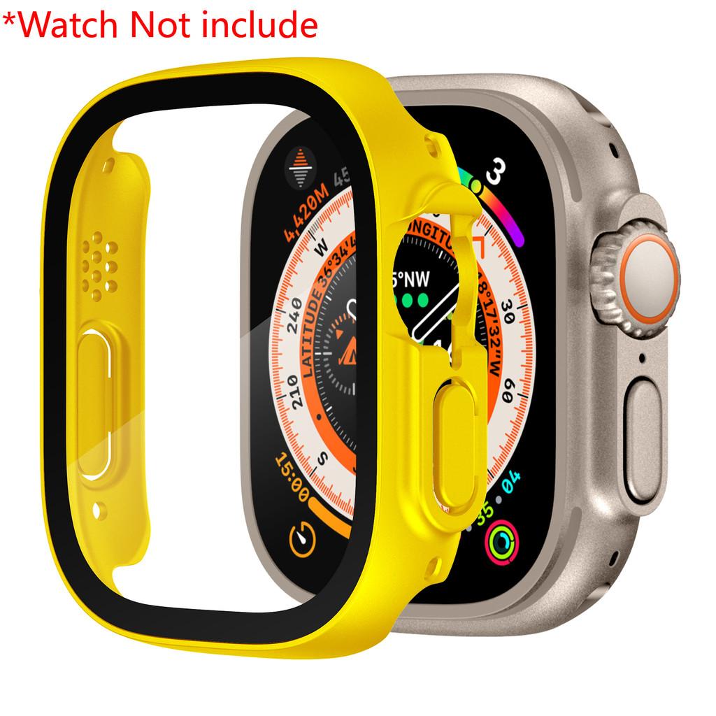 Cover For Apple Watch Ultra Case 49mm Accessories PC Shockproof Bumper+Tempered Glass Screen Protector Iwatch Series Ultra 2
