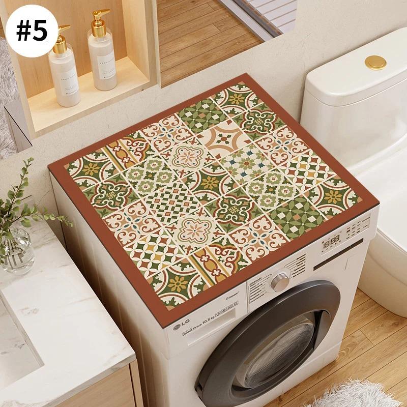 Washing Machine Dust Pad Cover Waterproof Oven Microwave Fridge Top Protector Mat Coffee Drain Pad Table Placemat Kitchen Rubber