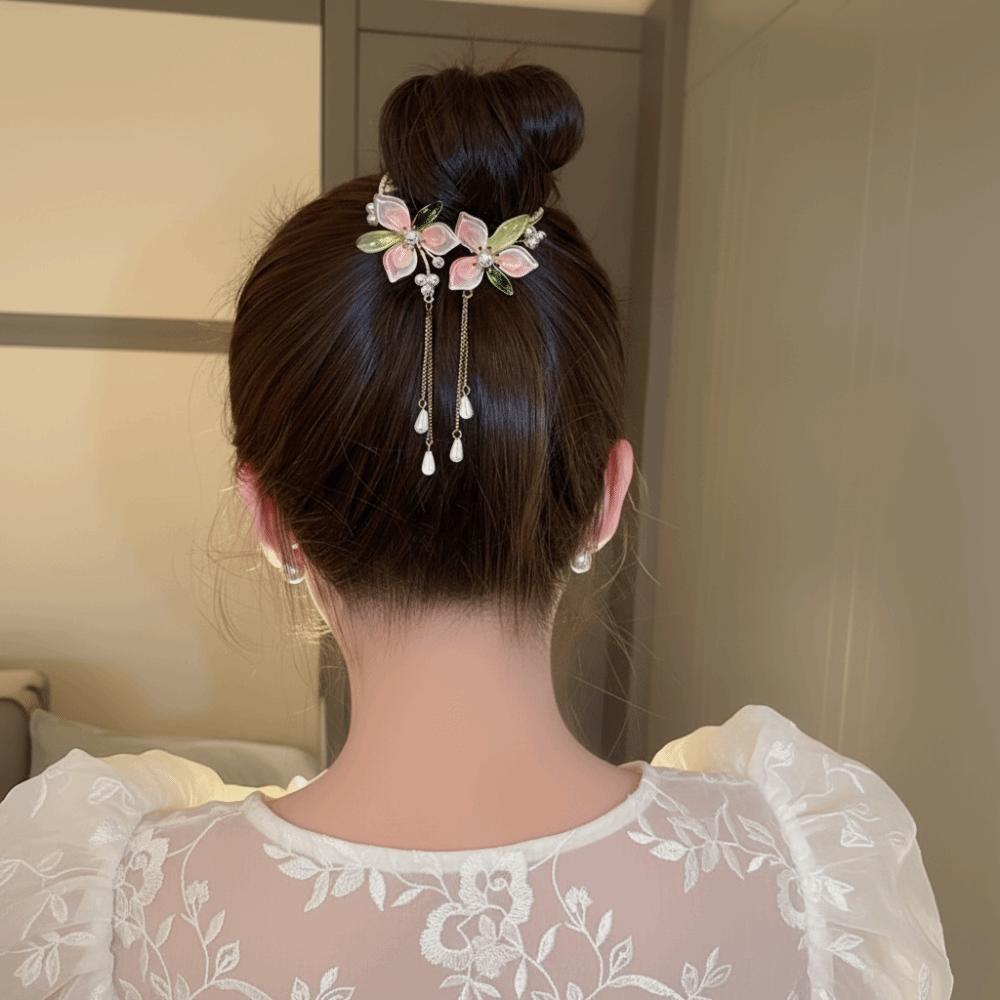 Imitation Pearl Flowers Tassels Hair Claws Ancient-style Hair Accessories  Party