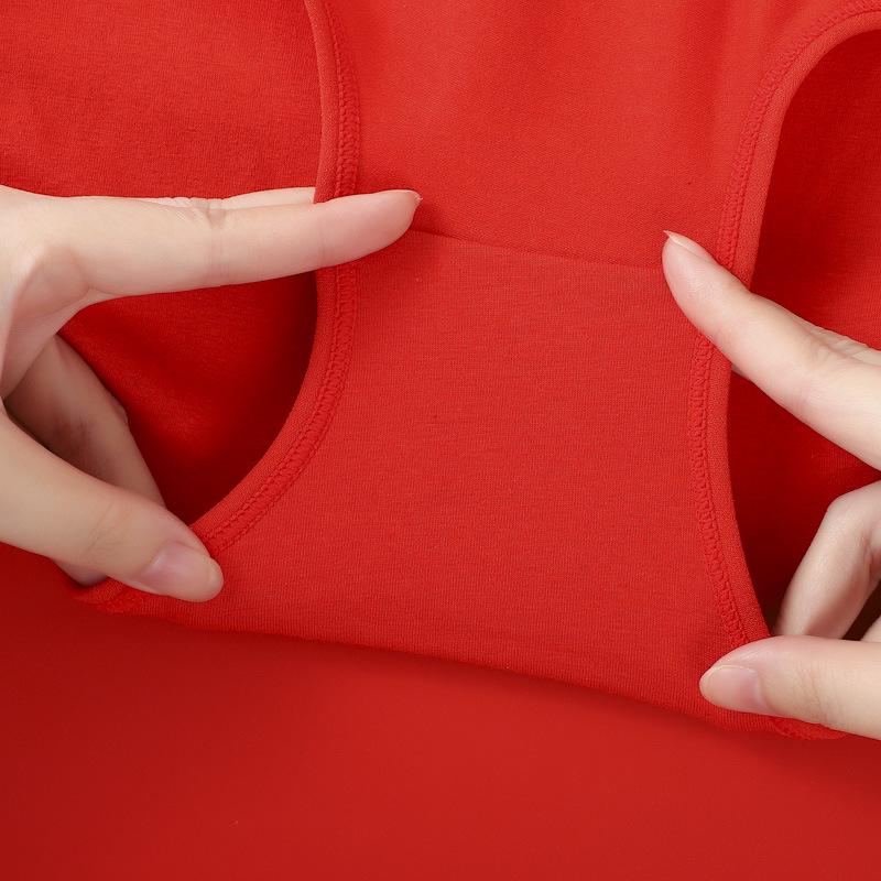 Women's Bright Red High-Waist Shaping Briefs - Breathable, Abdomen Support, Arm Fat Lifting