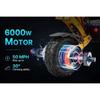 YUME X11+ EU Certifikovaná elektrická koloběžka, 6000W, Dva motory, 60V 27Ah Baterie, 11palcové pneumatiky, max. rychlost 95 km/h Tlumič řízení