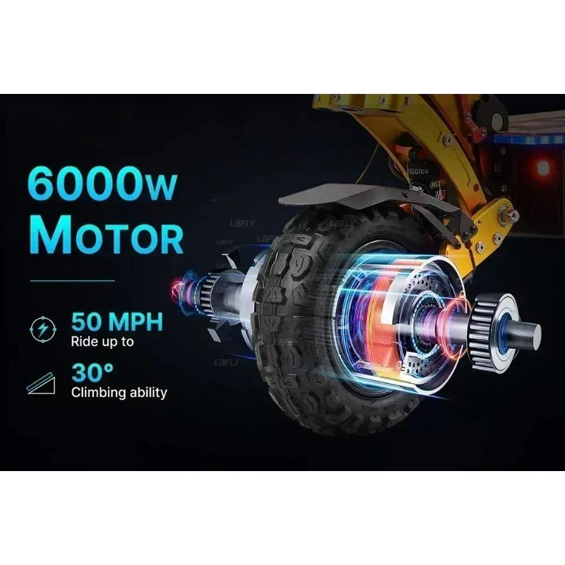 YUME X11+ EU Certifikovaná elektrická koloběžka, 6000W, Dva motory, 60V 27Ah Baterie, 11palcové pneumatiky, max. rychlost 95 km/h Tlumič řízení