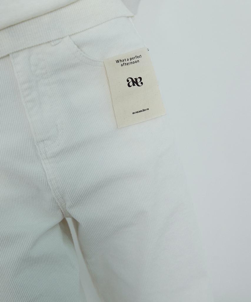 NON AND NON Kma Straight Corduroy Pants_Nfpt5310 (Ivory)