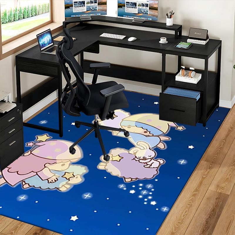 Anime Cartoon Design Chair Mat - Non-Slip Carpet for Office Chairs, Home Decor, Living Room, Bedroom, Game Room, Dormitory Flooring (Seasonal Gift).E0