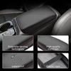 For   Hyundai Tucson Armrest Cushion Pad Console PU Leather Cover Black