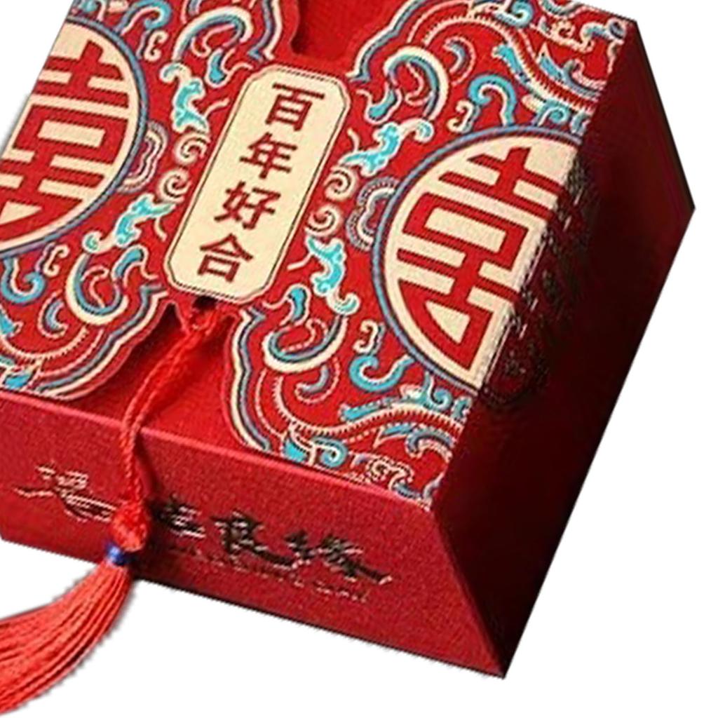 Chinese Style Candy Box Spacious Space Handheld Design Rugged Versatile Chinese Xi Candy Box for Wedding Celebration