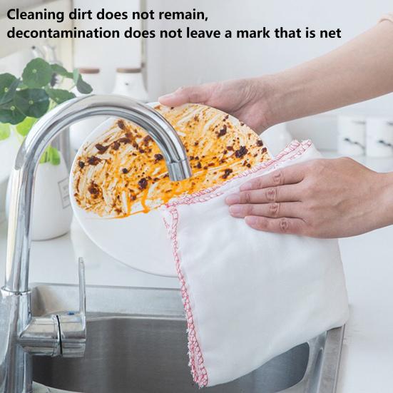 

Супервпитывающая ткань для мытья посуды, высокоэффективная хлопковая пряжа, мягкая на ощупь, утолщенная ткань для чистки, товары для дома белый