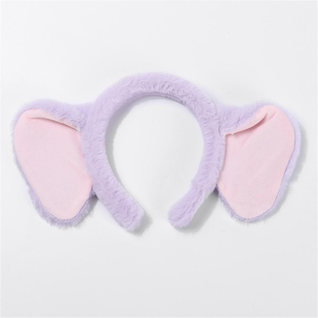 Plüsch Elefant Cartoon Stirnband für Kinder Haarteile Kopfbedeckung Weiches Haaraccessoire für Make-up und Hautpflege