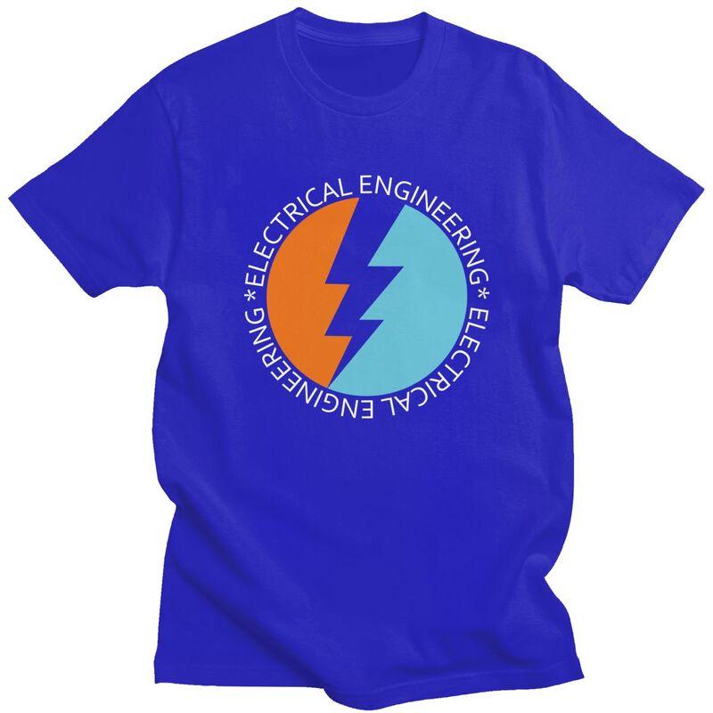 Custom Electric Engineer Tshirt for Men Short Sleeve Casual T Shirt Cool Electrician Gift Tshirts Loose Fit 100 Cotton Tees