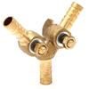 8mm 10mm Slang Tuit Y 3-Weg Messing Afsluiter Gasafsluiter Voor Brandstof Lucht Gas