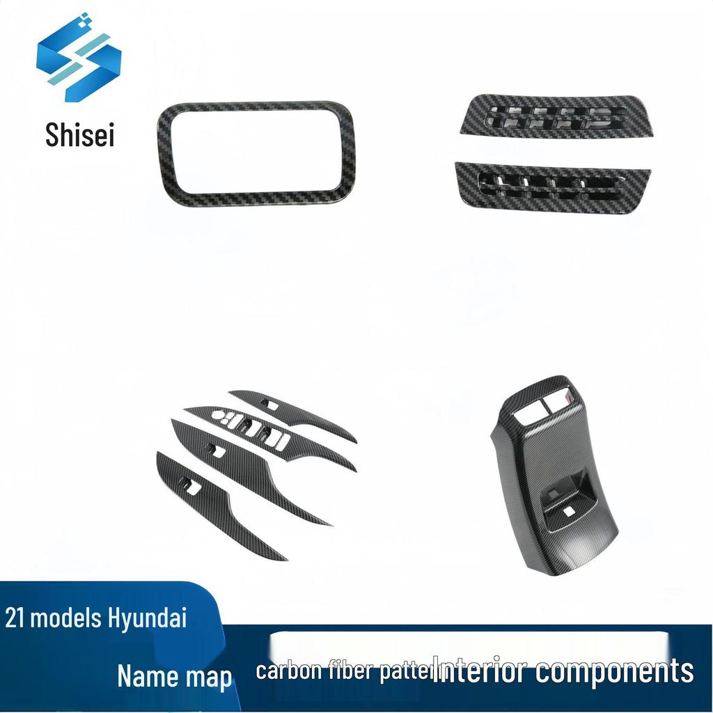 2021 Hyundai Mistra Interior Modification Kit: Armrest, Air Vents, Headlight Adjustment, and Trim.