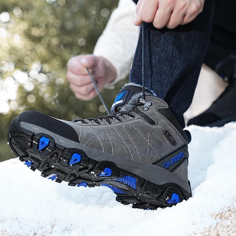 36-47 Zimowe Modne Pary Plus Size z Pluszową Izolacją Wysokie Outdoorowe Buty do Pieszej Turystyki i Alpinizmu Buty Sportowe Podróżne