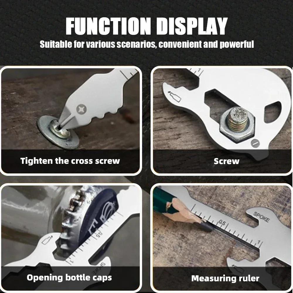 12 In 1 Multifunctional Keychain Creative Guitar Opener Portable Multitool Gadgets Wedding Gifts for Guests Screwdriver Necklace