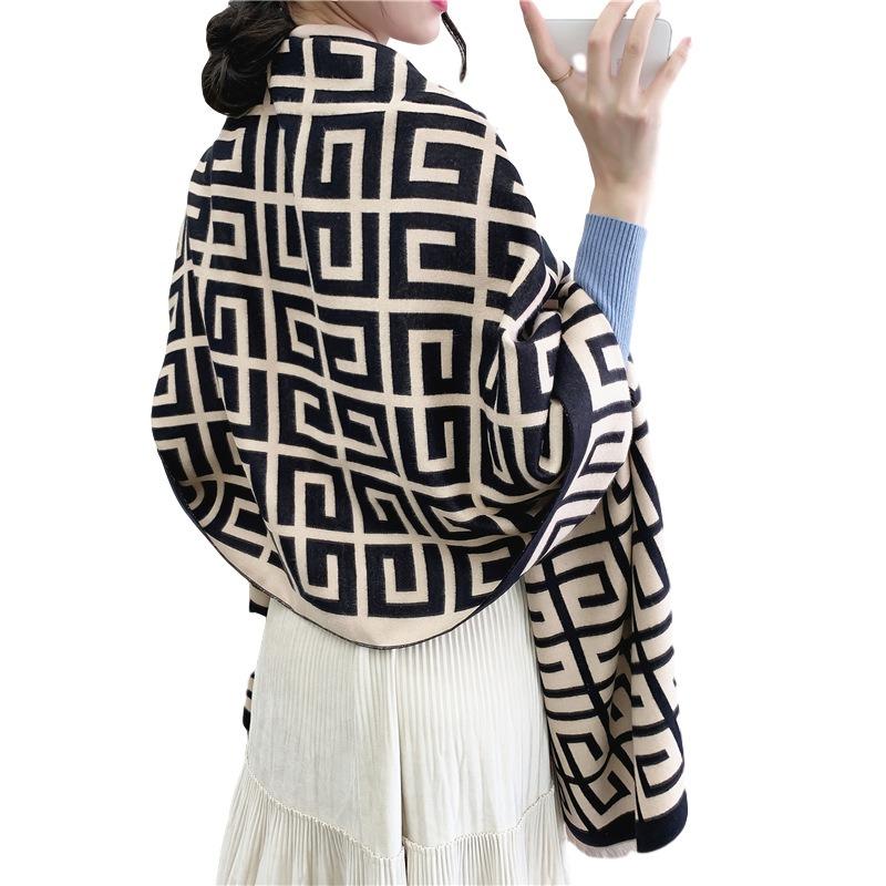20 new scarves imitation cashmere fashion autumn and winter warm shawl women's dual-purpose thickened student scarf