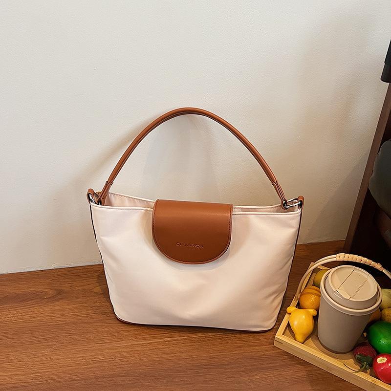 New summer commuting large-capacity tote bag women's slack niche contrasting color splicing women's backpack