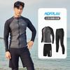 Unisex UV Protection Rash Guard Set Long Sleeve Top Pants Snorkeling Surfing Diving Swimming