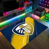 Leeds United Design Kristall Samt Teppich Gemütlich Nicht?Rutschfester Teppich mit Aufdruck für Schlafzimmer Wohnzimmer Eingang
