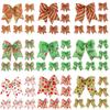 Pack of 12 Multi-Color Christmas Bow Ornaments and Wreath Decorations